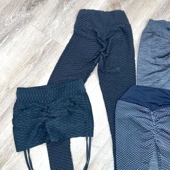 6 Piece Scrunch Butt Workout Lot: Honeycomb, Cheetah XS-Small, Shorts & Leggings - Picture 6 of 11